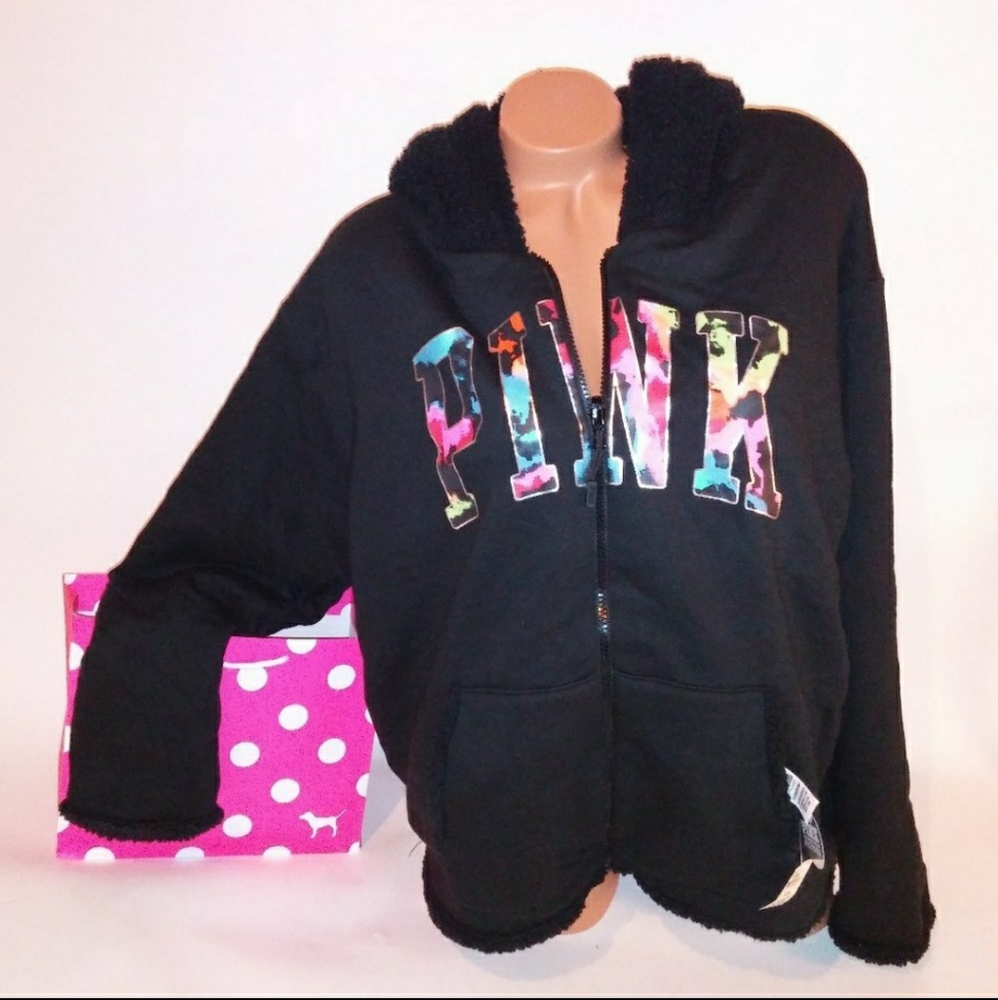 Vs PINK Sherpa Full Zip Hoodie